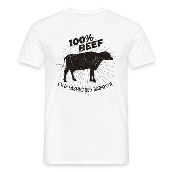Grill Fleisch - Männer T-Shirt - Weiß - Vorne - AI Model Male 178 dark (178cm)