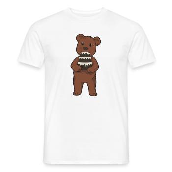 Bär Kuchen - Männer T-Shirt - Weiß - Vorne - AI Model Male 178 dark (178cm)