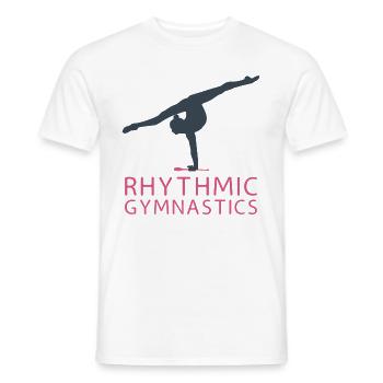 Gymnastique rythmique Gymnastique cadeau sport - T-shirt homme - blanc - Devant - AI Model Male 178 dark (178cm)