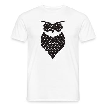 Owl - Men's T-Shirt - white - Front - AI Model Male 178 dark (178cm)