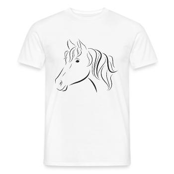 chevaux - T-shirt homme - blanc - Devant - AI Model Male 178 dark (178cm)