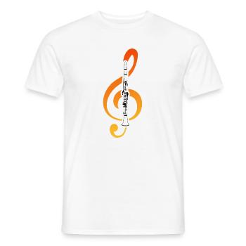 clarinette - T-shirt homme - blanc - Devant - AI Model Male 178 dark (178cm)