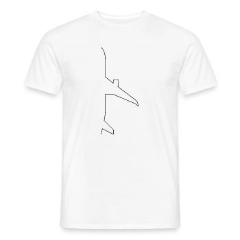 plane - Men's T-Shirt - white - Front - AI Model Male 178 dark (178cm)