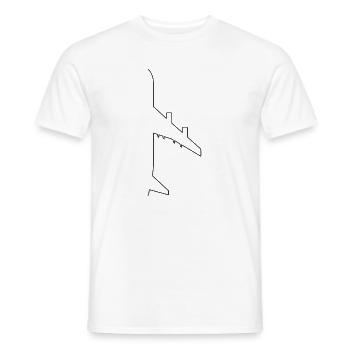 plane - Men's T-Shirt - white - Front - AI Model Male 178 dark (178cm)