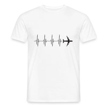 plane - Men's T-Shirt - white - Front - AI Model Male 178 dark (178cm)