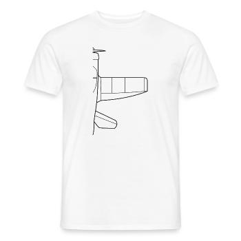 plane - Men's T-Shirt - white - Front - AI Model Male 178 dark (178cm)