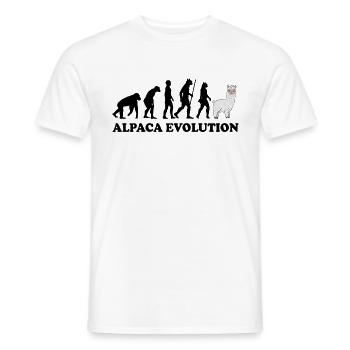 alpaca mom mama lama alpaka sweet animal fell white - Men's T-Shirt - white - Front - AI Model Male 178 dark (178cm)