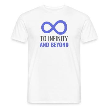 space space to infinity and further all - Men's T-Shirt - white - Front - AI Model Male 178 dark (178cm)