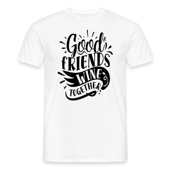 wtf wine tasting friends wein trinker amis verre - T-shirt homme - blanc - Devant - AI Model Male 178 dark (178cm)