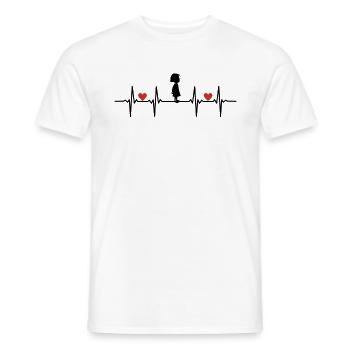 child children kindergarten kindergarten heartbeat heartbeat - Men's T-Shirt - white - Front - AI Model Male 178 dark (178cm)