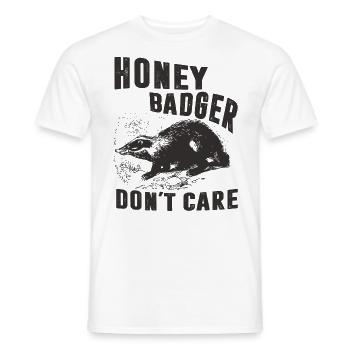 dachse dachshöhle dachsbau honigdachs waldtier - T-shirt homme - blanc - Devant - AI Model Male 178 dark (178cm)