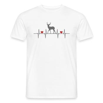 Deer Deer Cow Roe Deer Roe Deer Forest Forest Deer - Men's T-Shirt - white - Front - AI Model Male 178 dark (178cm)