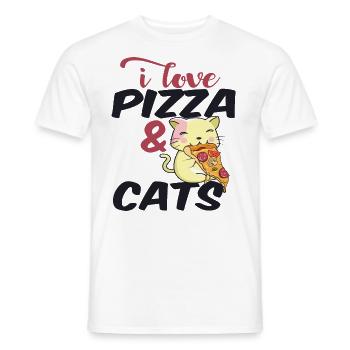 Cats Kitten Cat Mom Cat Dad Cat Cat Cat - Men's T-Shirt - white - Front - AI Model Male 178 dark (178cm)