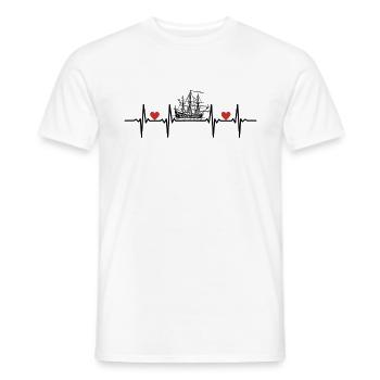 Bateaux Bateaux Yacht Yachts Capitaine Capitaine Navires - T-shirt homme - blanc - Devant - AI Model Male 178 dark (178cm)