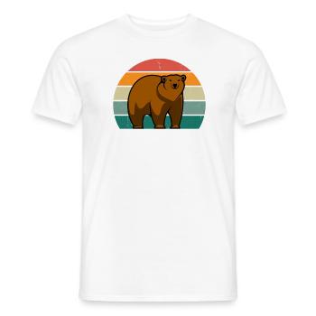 Bears Forest Honey Bear Cave Bearskin Polar Bear Brown - Men's T-Shirt - white - Front - AI Model Male 178 dark (178cm)