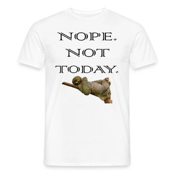 Sloth nope not today - Men's T-Shirt - white - Front - AI Model Male 178 dark (178cm)