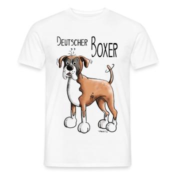 Deutscher Boxer - Männer T-Shirt - Weiß - Vorne - AI Model Male 178 dark (178cm)