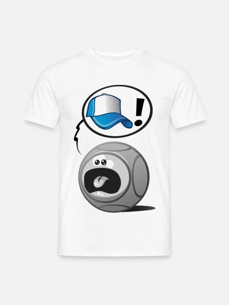 Casquette pétanque v2 - T-shirt homme - blanc