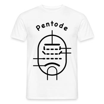 Vacuum Tube Symbol Pentode - Men's T-Shirt - white - Front - AI Model Male 178 dark (178cm)