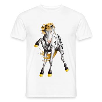 Appaloosa with golden hooves - Men's T-Shirt - white - Front - AI Model Male 178 dark (178cm)