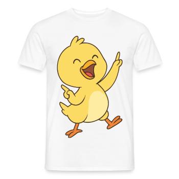 Happy Küken Dance - Männer T-Shirt - Weiß - Vorne - AI Model Male 178 dark (178cm)
