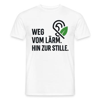 Ruheweg: Von Lärm Zur Stille - Männer T-Shirt - Weiß - Vorne - AI Model Male 178 dark (178cm)