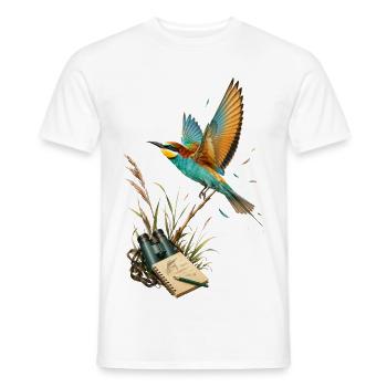 Farbenfrohe Schwalben-Entdecker - Männer T-Shirt - Weiß - Vorne - AI Model Male 178 dark (178cm)