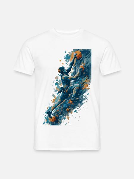 Evolution Bouldern – Cooles Kletterer Outfit - Männer T-Shirt - Weiß