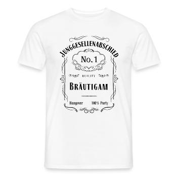 Bachelor T-shirt homme - marié - T-shirt homme - blanc - Devant - AI Model Male 178 dark (178cm)