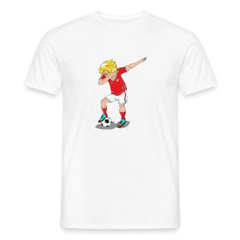 Suisse Football joueurs Dab Coupe du monde - T-shirt homme - blanc - Devant - AI Model Male 178 dark (178cm)