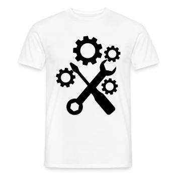 Outil - Tournevis Tournevis Amateur - T-shirt homme - blanc - Devant - AI Model Male 178 dark (178cm)
