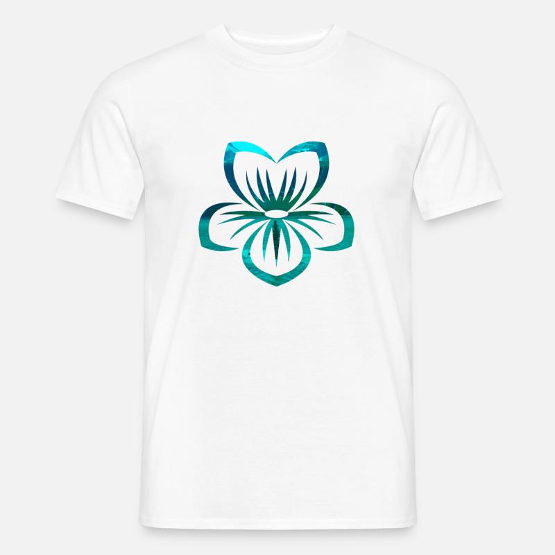 Blume - Männer T-Shirt - Weiß