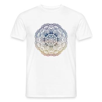Mandala - Men's T-Shirt - white - Front - AI Model Male 178 dark (178cm)