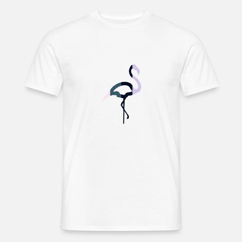Flamingo - Männer T-Shirt - Weiß