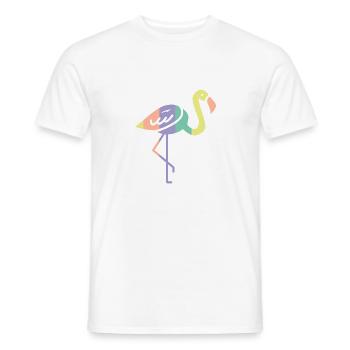 Flamingo - T-shirt homme - blanc - Devant - AI Model Male 178 dark (178cm)