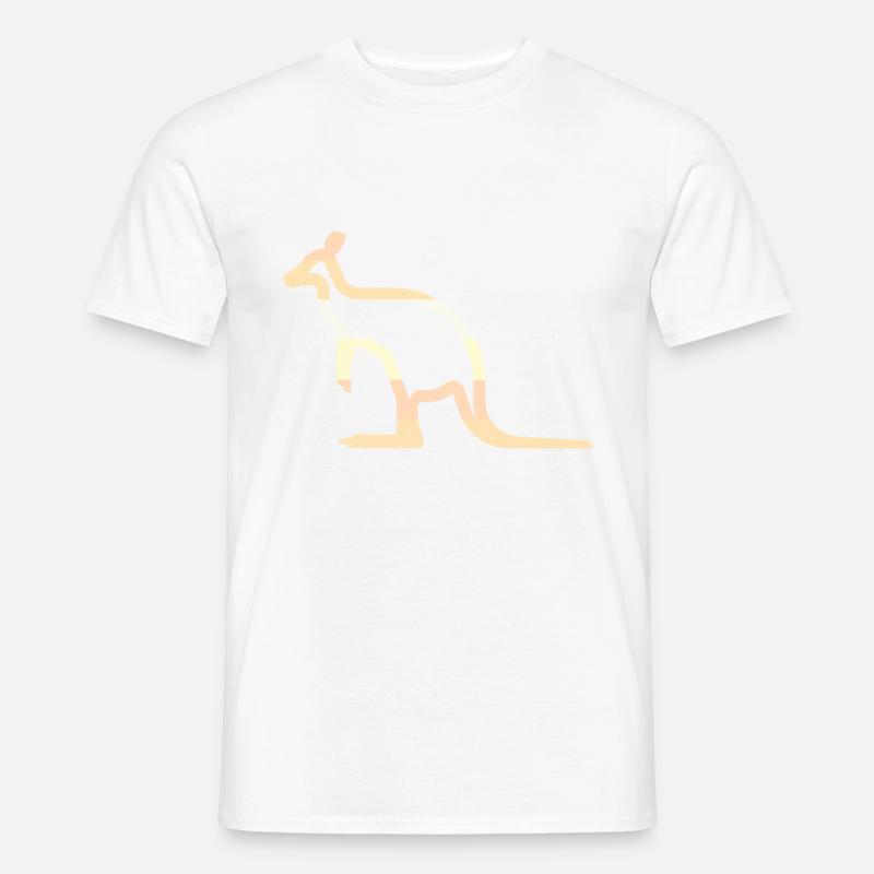 Känguru - Männer T-Shirt - Weiß
