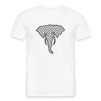 Elephant - Men's T-Shirt - white - Front - AI Model Male 178 dark (178cm)