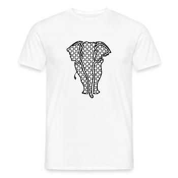 Elephant - Men's T-Shirt - white - Front - AI Model Male 178 dark (178cm)