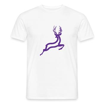 Hirsch - Männer T-Shirt - Weiß - Vorne - AI Model Male 178 dark (178cm)