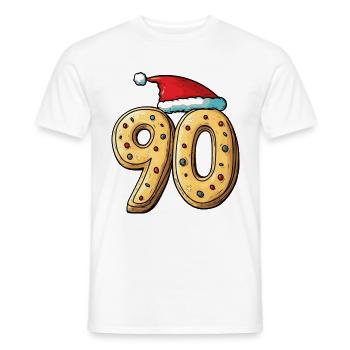 90 Numéro Noël - T-shirt homme - blanc - Devant - AI Model Male 178 dark (178cm)
