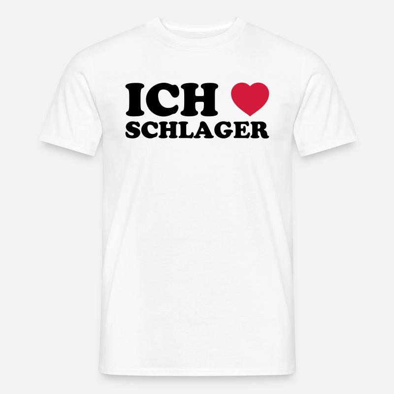 ICH LIEBE SCHLAGER - Männer T-Shirt - Weiß