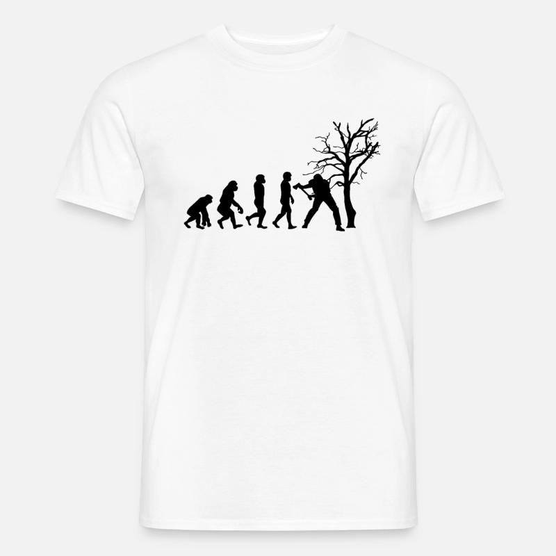 Baumfäller Förster Axt Baum fällen - Männer T-Shirt - Weiß