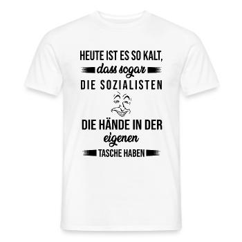 Sozialismus Kapitalismus lustiger Spruch Geschenk - Männer T-Shirt - Weiß - Vorne - AI Model Male 178 dark (178cm)