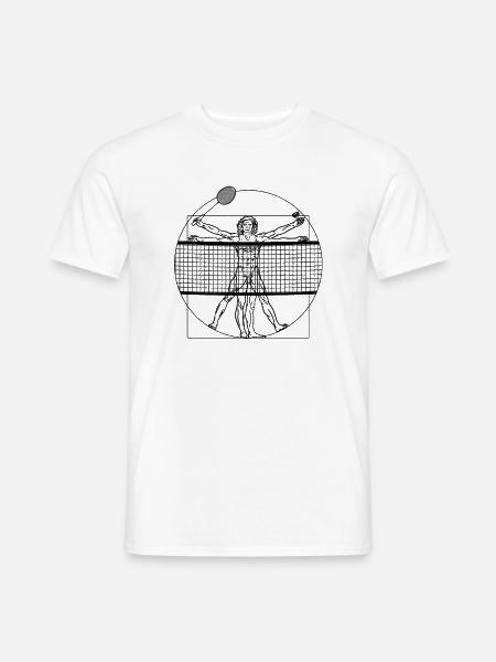Badminton - Männer T-Shirt - Weiß
