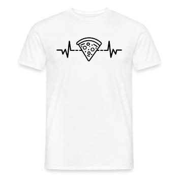 Pizza Heartbeat Pizza Herzschlag - T-shirt homme - blanc - Devant - AI Model Male 178 dark (178cm)