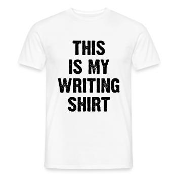This Is My Writing Shirt - Men's T-Shirt - white - Front - AI Model Male 178 dark (178cm)