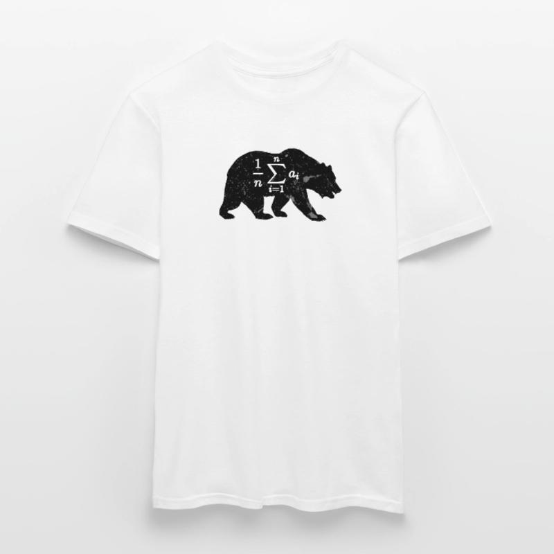 Average Bear Math Nerd Funny Mathematics Formula Men's T-Shirt