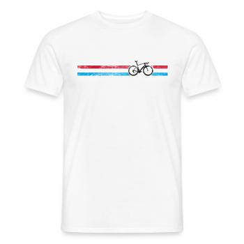 Cyclist Flag Luxembourg Duchy LU Bike Racing Black - Men's T-Shirt - white - Front - AI Model Male 178 dark (178cm)