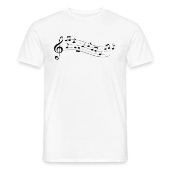 Noten / Notensystem / Violinschlüssel - Männer T-Shirt - Weiß - Vorne - AI Model Male 178 dark (178cm)