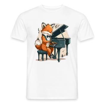 Musikalischer Fuchs - Männer T-Shirt - Weiß - Vorne - AI Model Male 178 dark (178cm)